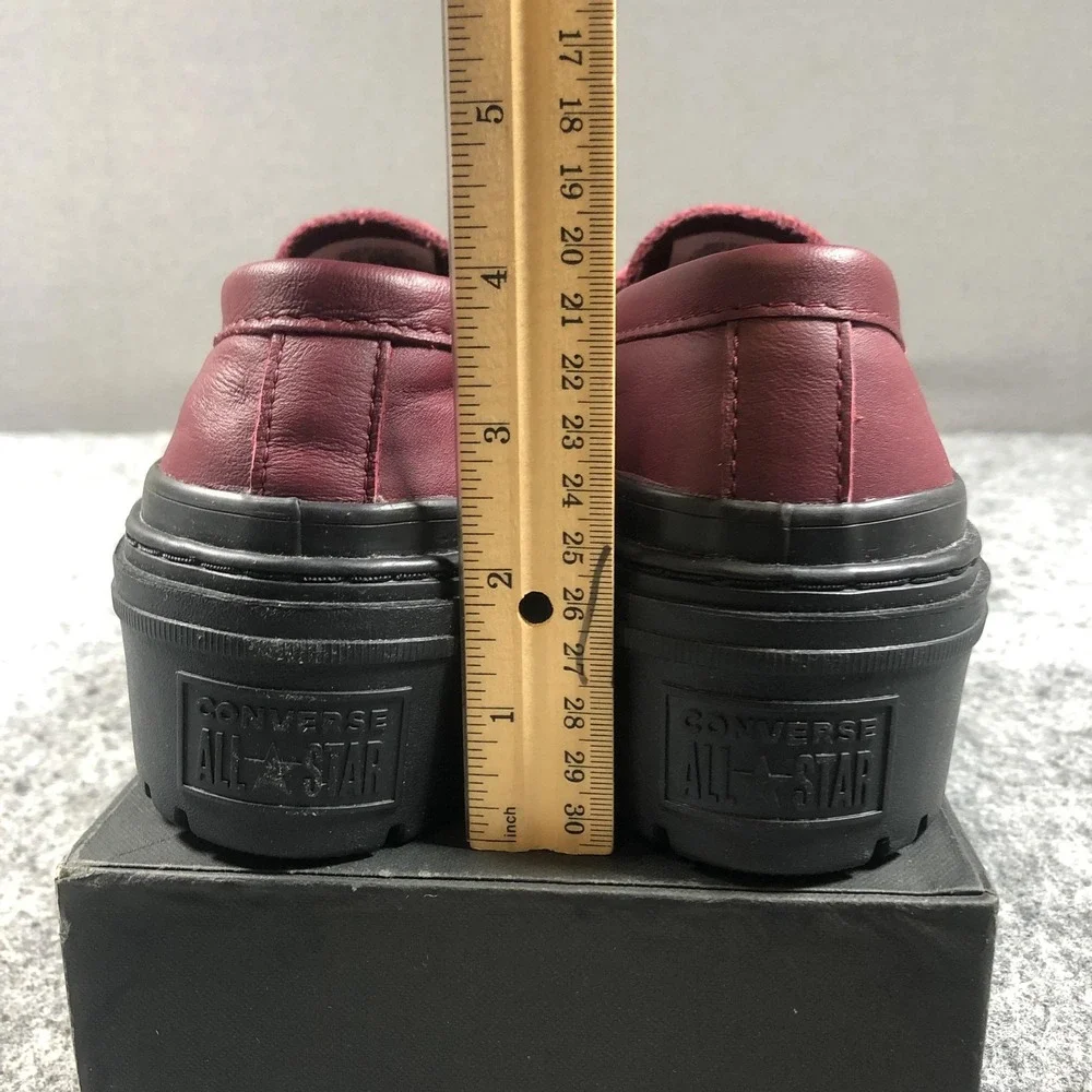 Converse Chuck Taylor All Star Lugged Heel Loafer Womens 7 Deep Bordeaux A14708C